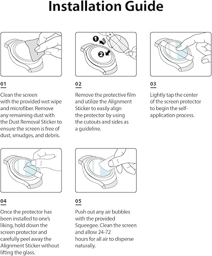 Miniatura 9 de Ringke Vidrio para bisel [4 unidades] Compatible con Samsung Galaxy Watch 4 Protector de pantalla (1.575 pulgadas), vidrio templado, dureza 9H,