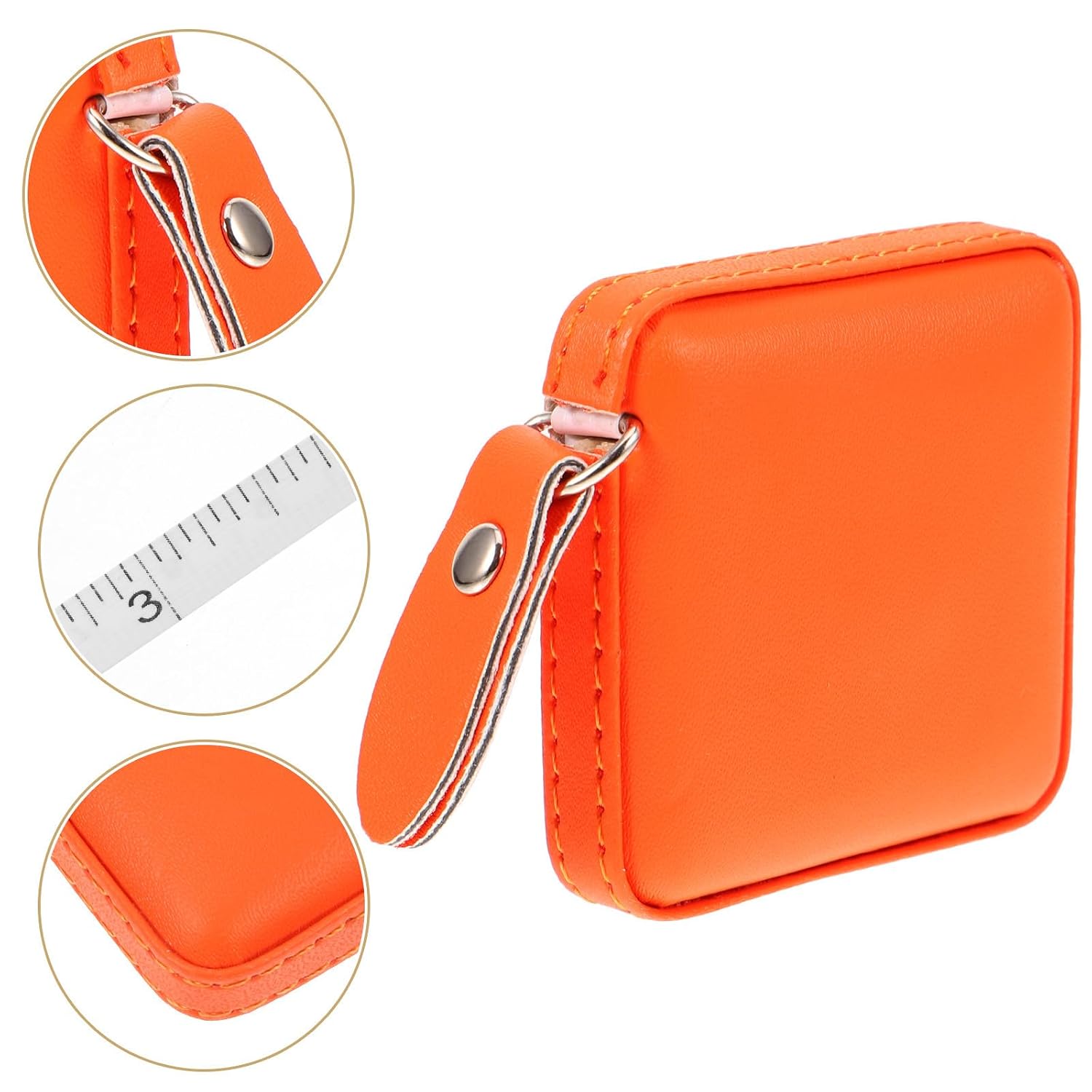Retractable Body Measuring Tape for Sewing and Tailoring 1.5m Pu Leather Soft Tape Measure Lightweight for Home Sewing Accessories