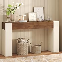 YOMILUVE 47" Entryway Console Table with 2 Drawers, Farmhouse Sofa Table