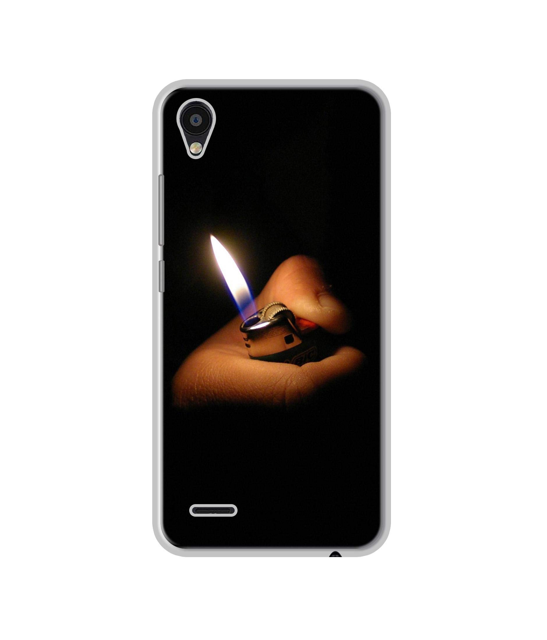 Casotec Lighter Flames Design Printed Silicon Soft TPU Back Case Cover for Tecno Camon i Ace