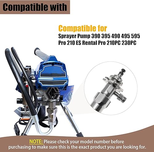 Miniatura 4 de Bomba pulverizadora de pintura sin aire mejorada 17C721 apta para Graco 390 395 490 495 595 Pro 210 ES Rental Pro 210PC 230PC, reemplaza a 17C-721