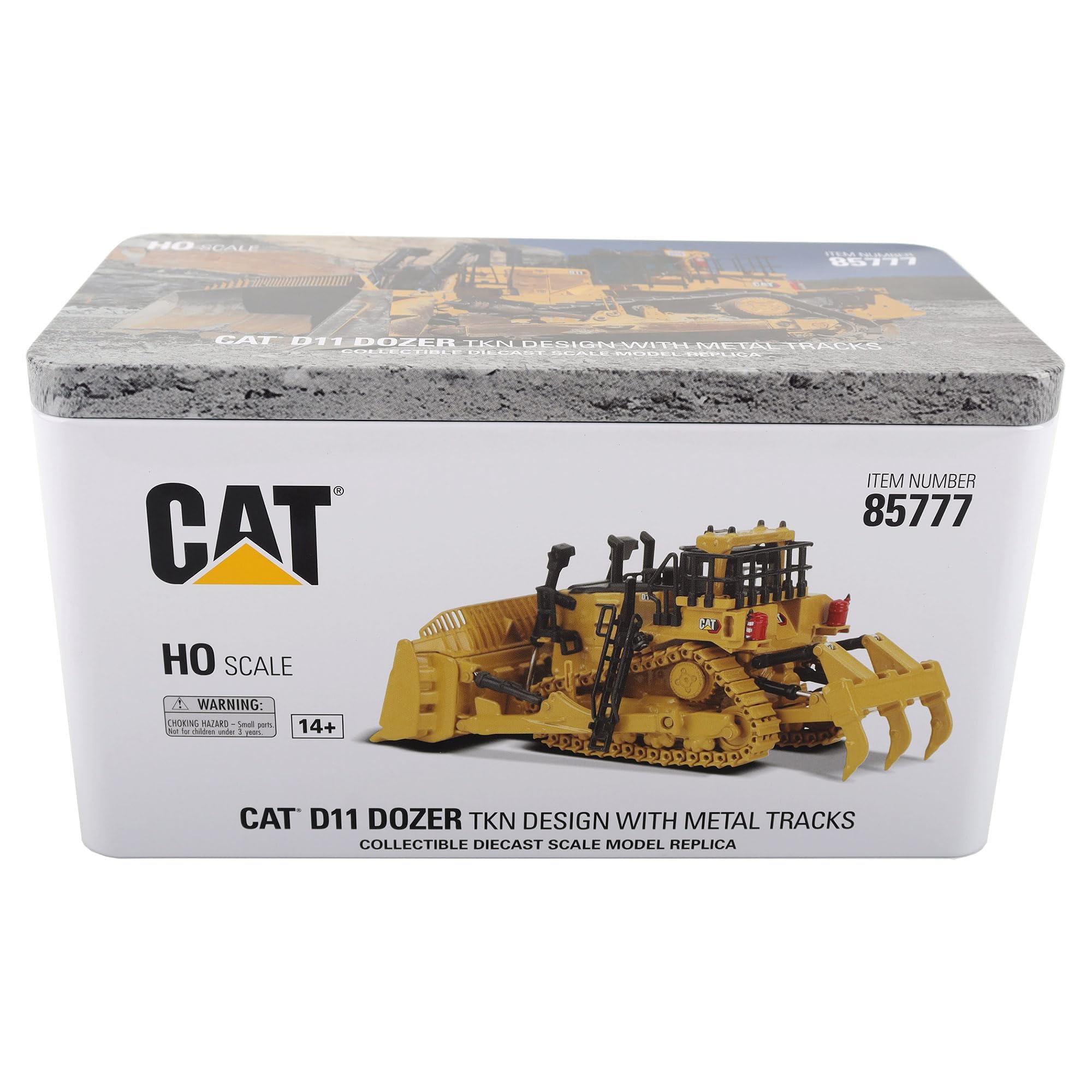 Diecast Masters 1:87 HO Scale Model Cat D11 Dozer, TKN Design Metal Tracks | Mit Metallketten, Blechdose, detailgetreuer CAT Bulldozer, ab 14 Jahren, 85777