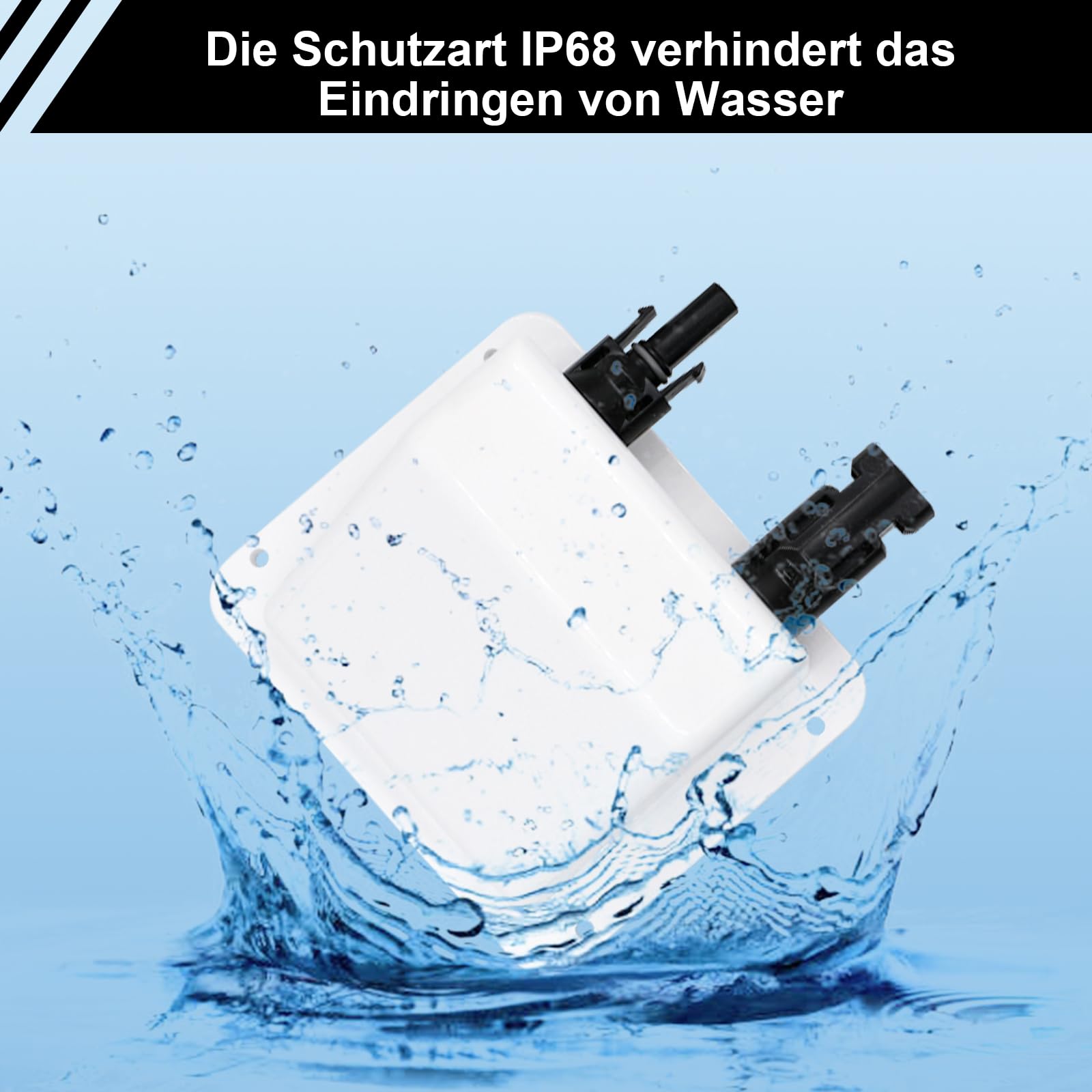 Solar Doppel Kabeldurchführung mit 6mm² 1m kabel, Dachdurchführung Solar Wasserdicht mit Solarpanel Steckver, Solar Kabeldurchführung für Wohnmobil, Boote, PV-anlage und Camper(Weiß)