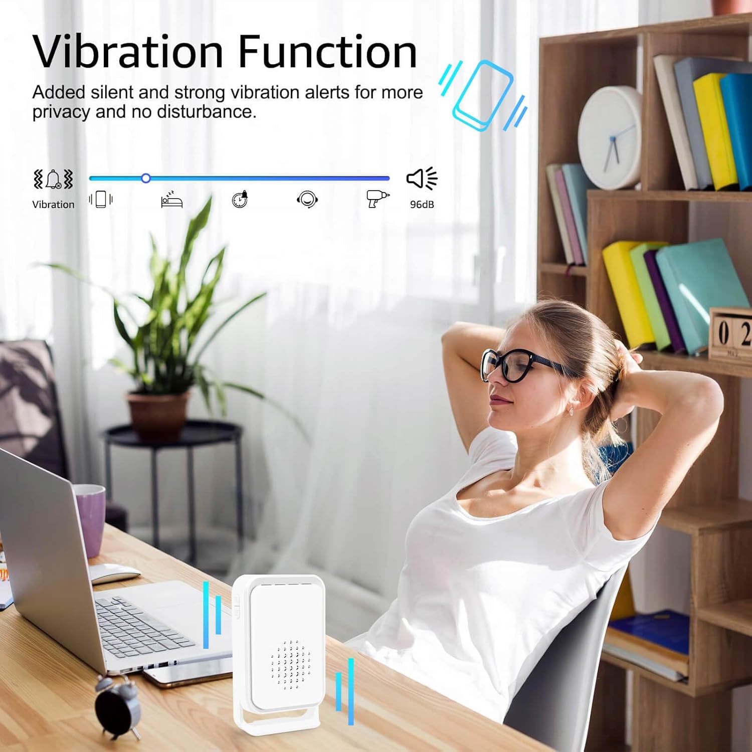 Wireless Motion Sensor Door Chime, Greencycle Doorway Motion Sensor Alarm, Door Chime for Business When Entering, Wireless Door Chime,Motion Sensor Alarm Indoor,918FT Long Distance,1Receiver 2Sensor