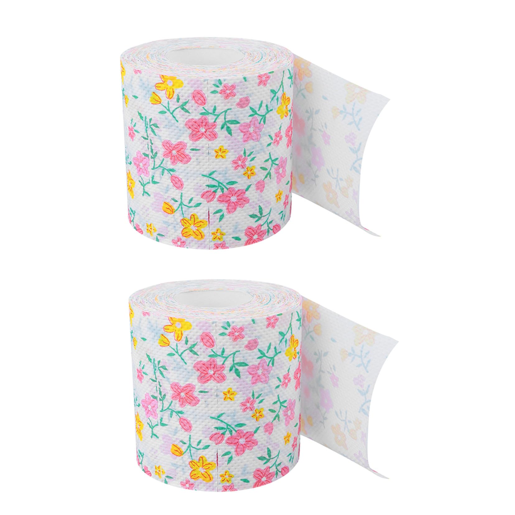 Papel higiénico rosa de 2 rollos con textura suave y desechable