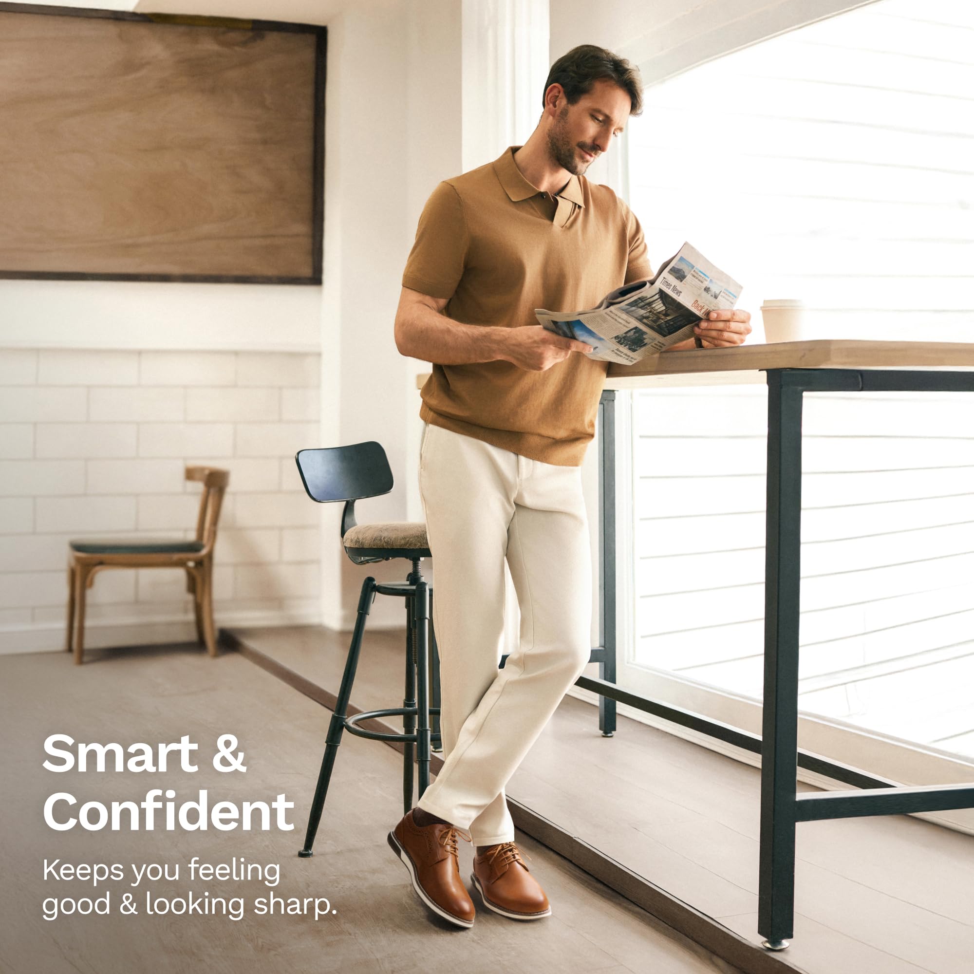 Bruno Marc Men's Plain Toe Oxford Shoes Business Formal Derby Dress Sneakers Crossflex GentEdge