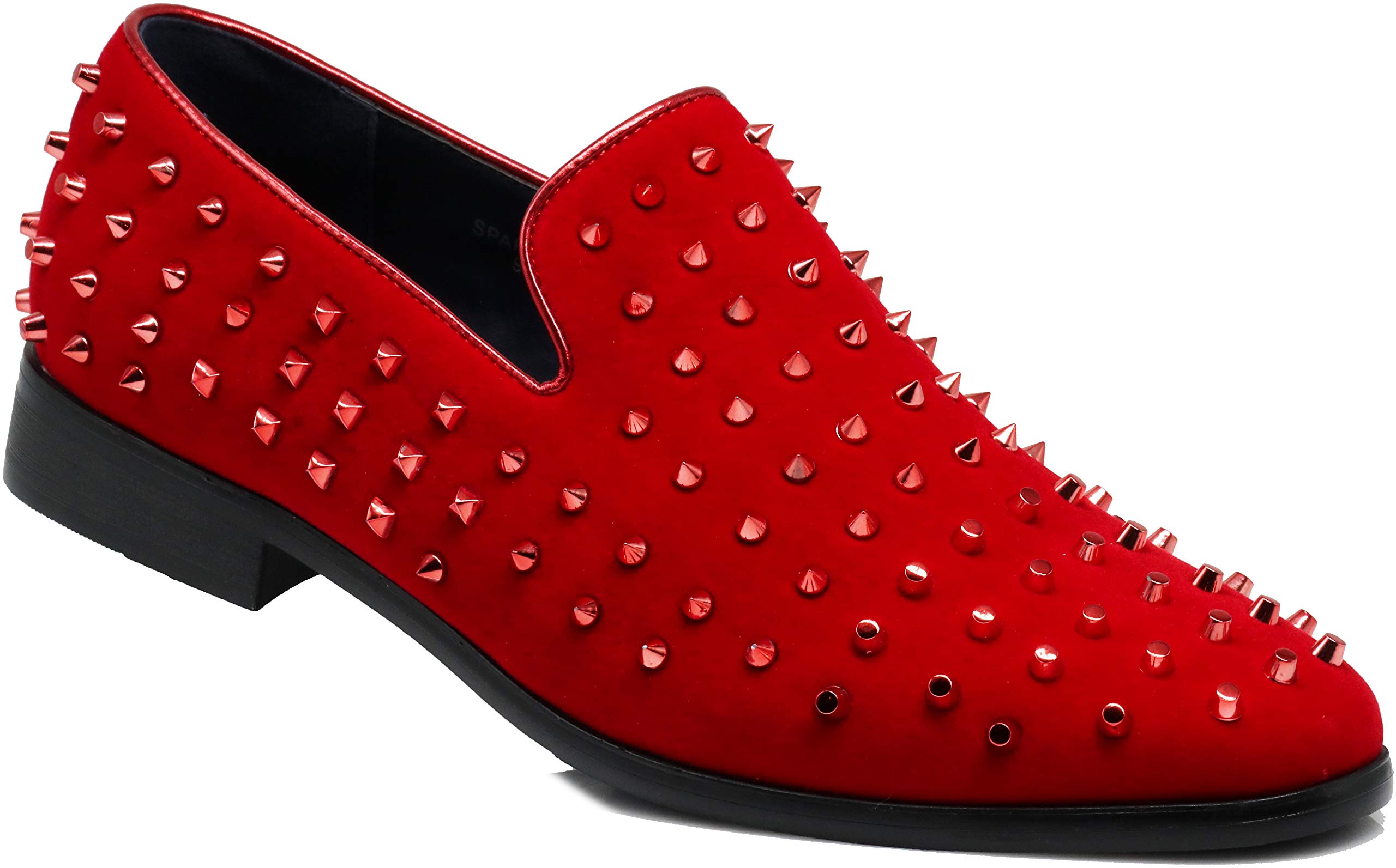 SPK26 Men's Vintage Velvet Rhinestone Designer Dress Loafers Slip On Shoes Classic Tuxedo Dress Shoes