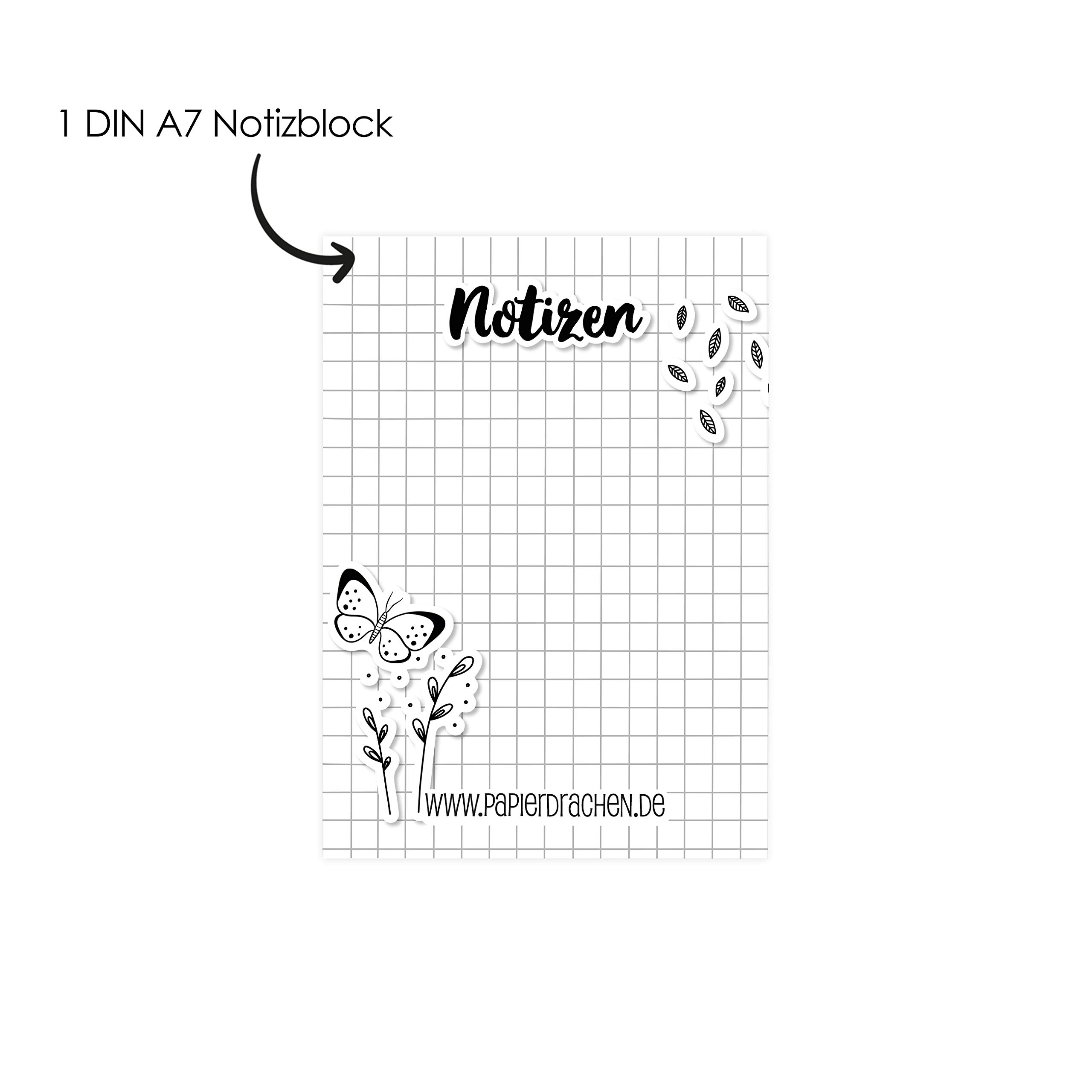 Papierdrachen 3 Writing Pads for Weekly Planner Notes and To Do List, Daily Planner Black and White, Ideal for School Work - Image 4