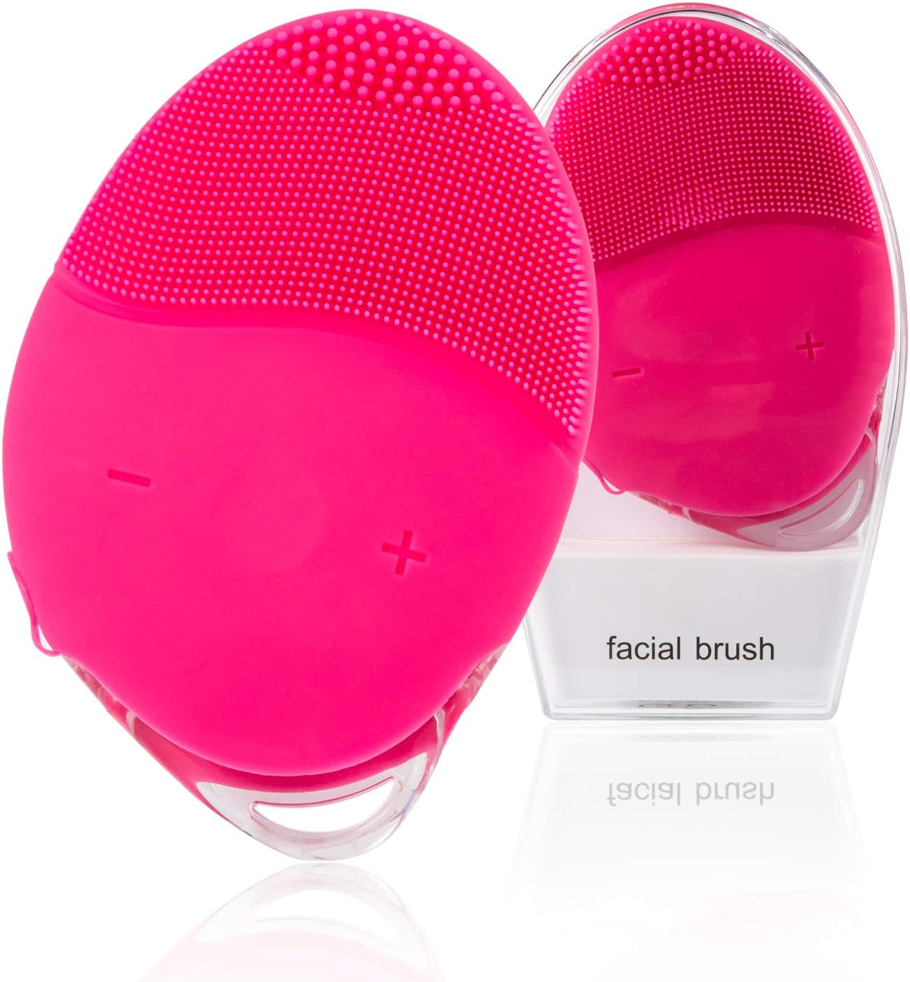 Facial Cleansing Brush, House Envy Sonic Face Brushes, Rechargeable Electric Cleanser Brush Silicone for Deep Cleaning, Removing Blackhead and Massage