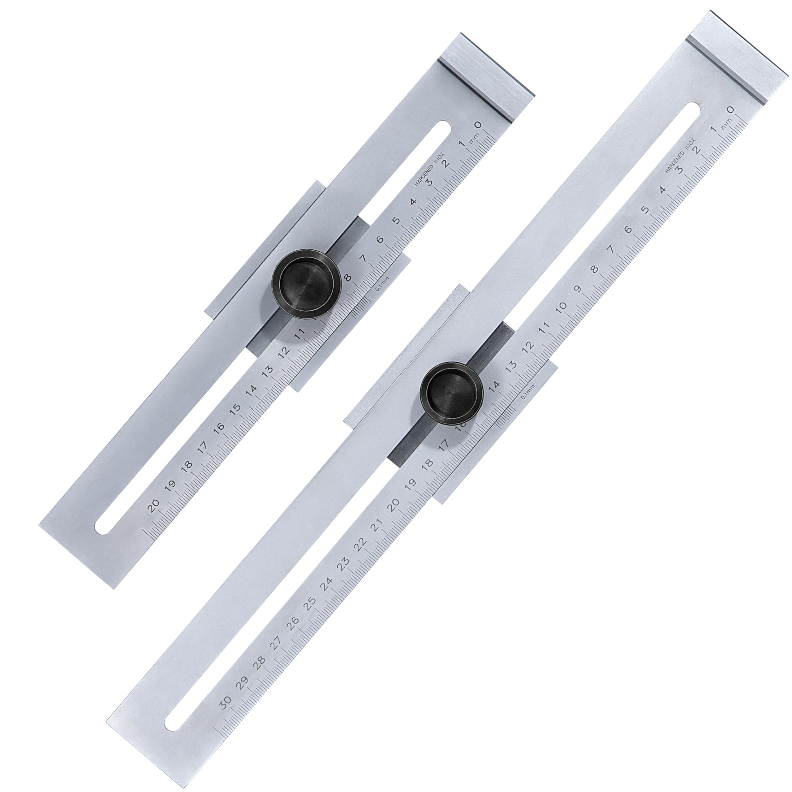 Acier au Carbone Outils de Mesure, 0-300mm Plage de Mesure Jauge de Marquage, Règle de Ligne Coulissante, Trusquin de Traçage Métal pour Menuisier, Ingénieurs, Bricolage