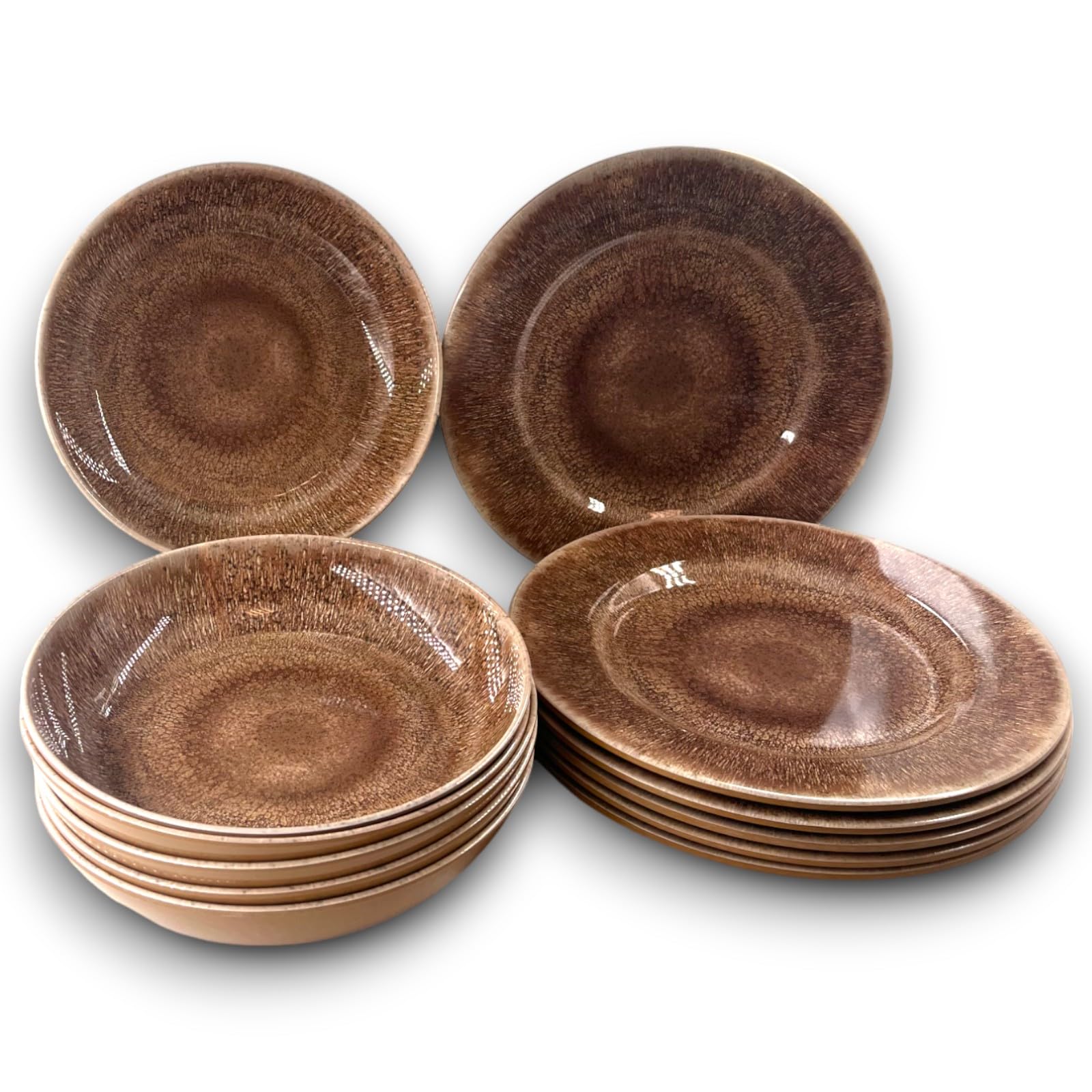 Set Stoviglie In Melamina 12 Pezzi - Leggero E Senza BPA - Ideale Per
