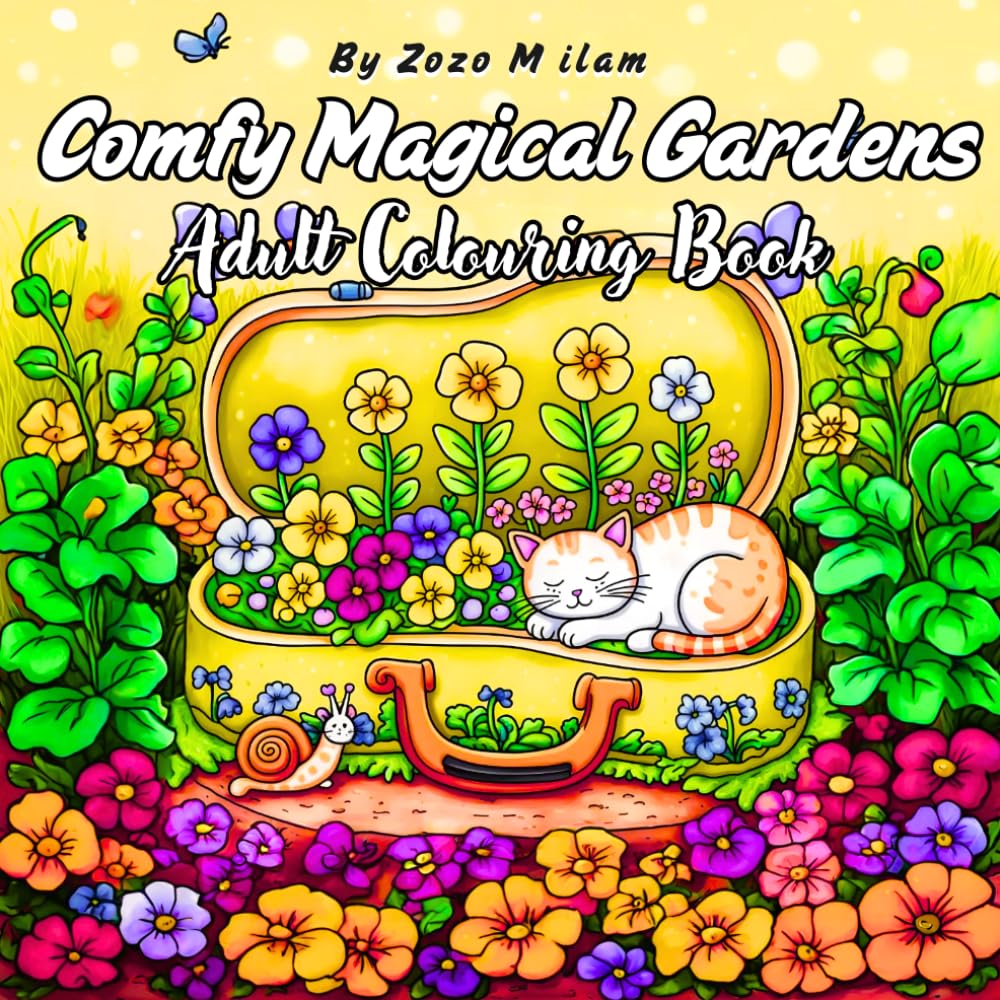 Comfy Magical Gardens Adult Colouring Book: A Relaxing Adult Coloring Pages Featuring Floral Scenes And Whimsical Nature and Fairytale Landscapes (Comfy Adult colouring Book)