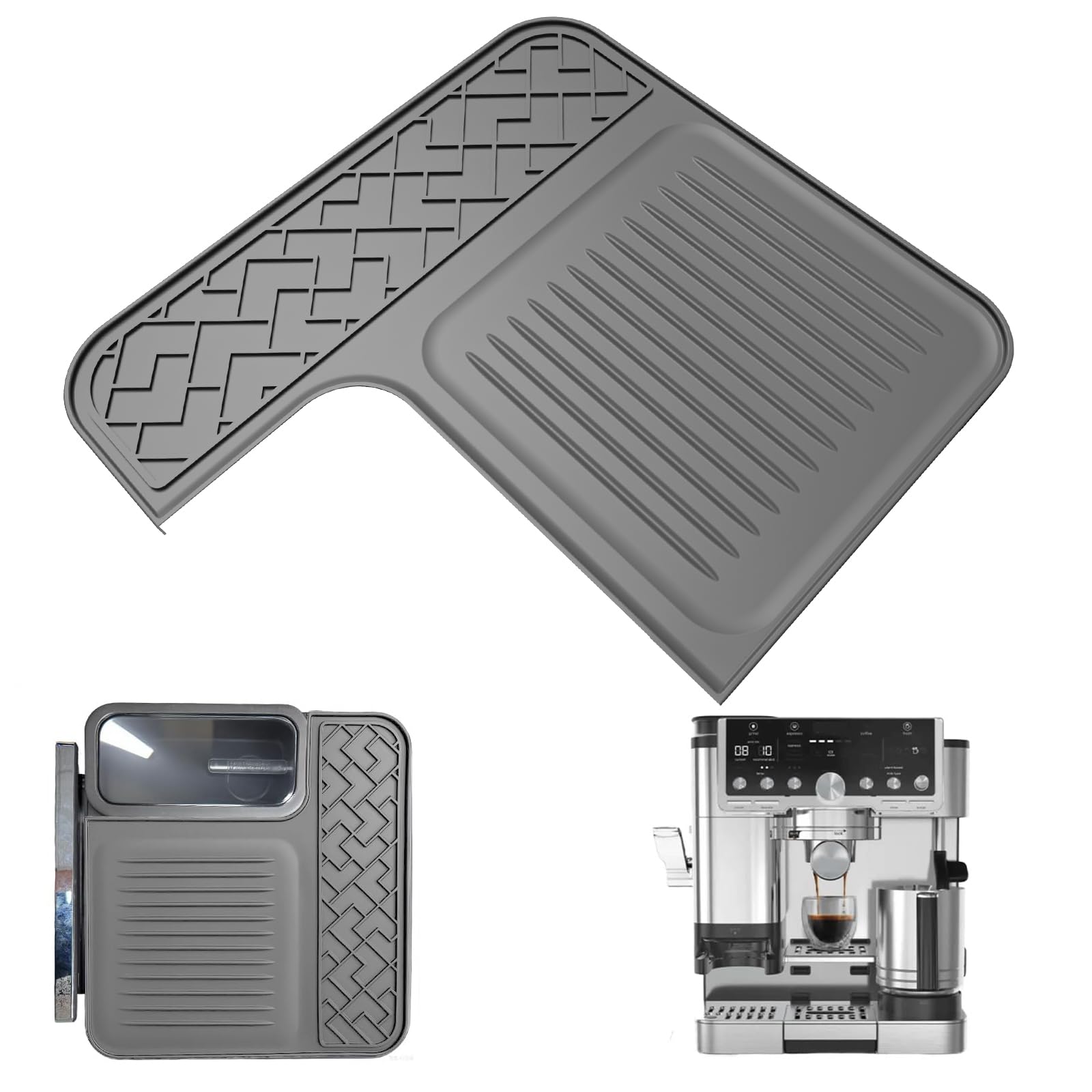 Kunoli Mat for Ninja Luxe Espresso Coffee Machine ES601 (Gray)