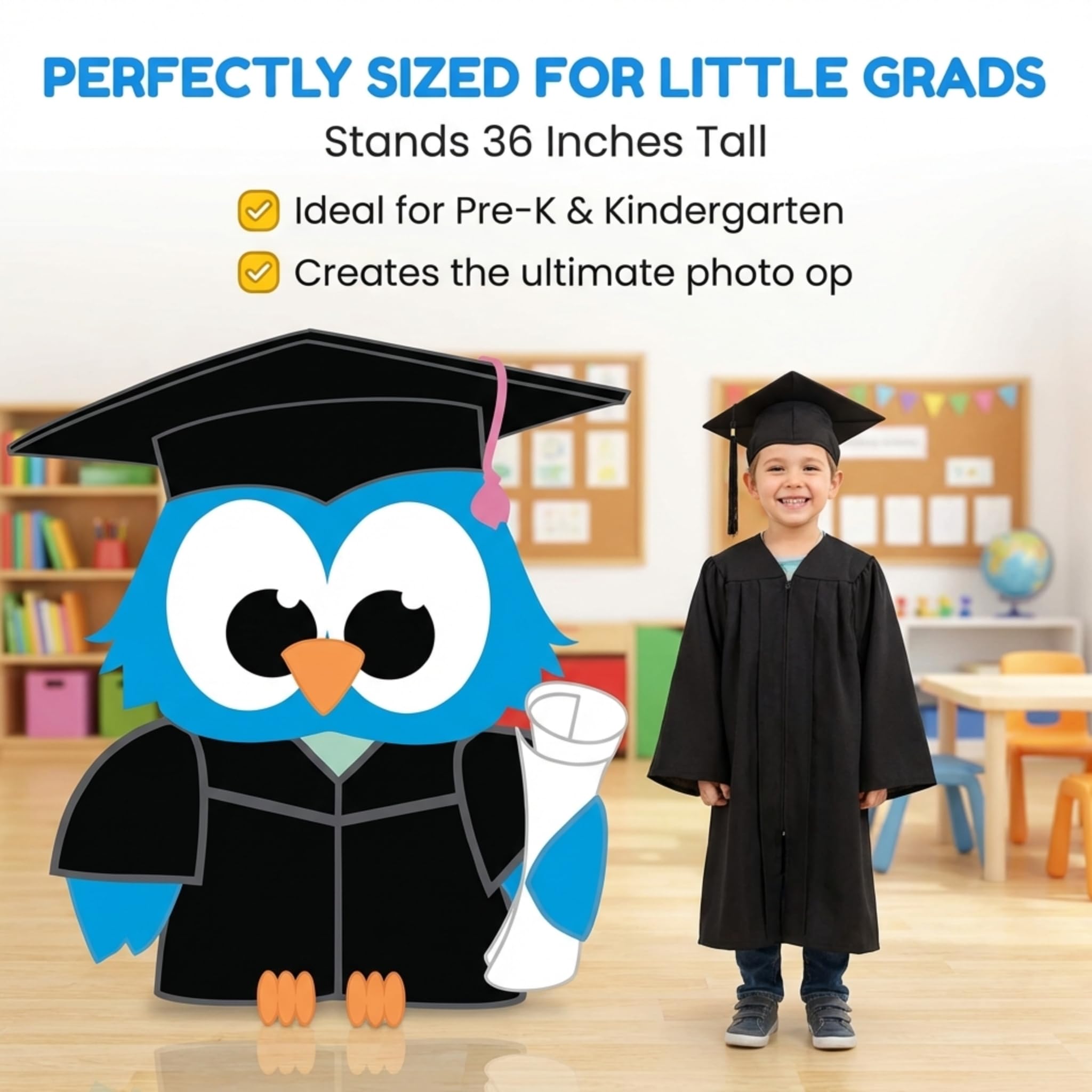 Amazon.com: Happy Graduates Blue Graduation Owl Standup Kit