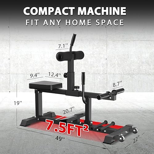 Miniatura 6 de GMWD Máquina de elevación de pantorrillas ajustables con clavijas de banda para entrenamiento de piernas y ejercicio - Equipo de gimnasio en casa
