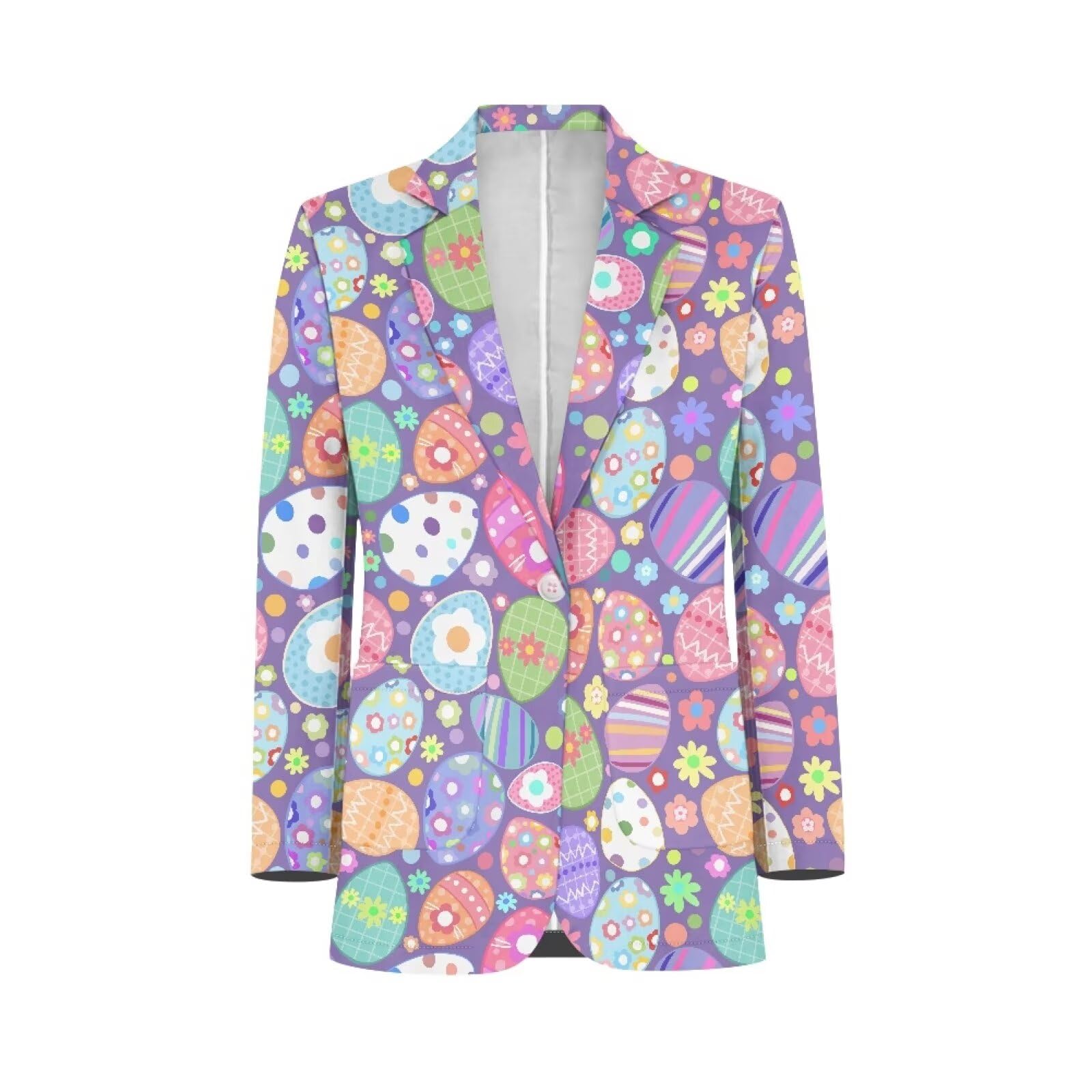 POLERO Womens Long Sleeve Blazer Cute Open Front Cardigan Office Work Suit Jackets with Pockets
