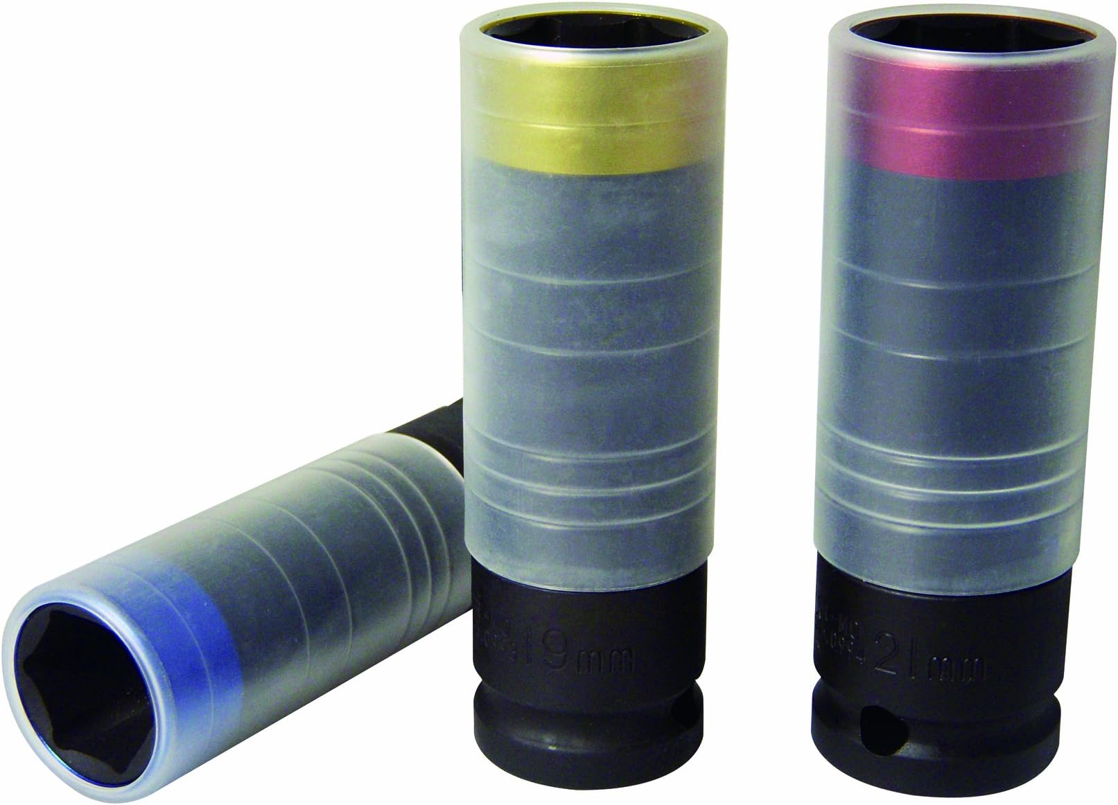 Astro 78804 Ultra Thin Impact Sockets, 17mm, 19mm and 21mm, 3-Piece