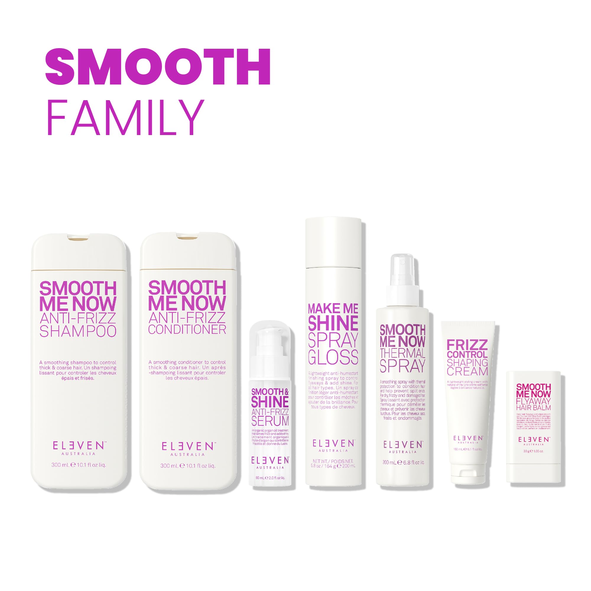 ELEVEN AUSTRALIA Smooth & Shine Anti-Frizz Serum, 2 fl oz