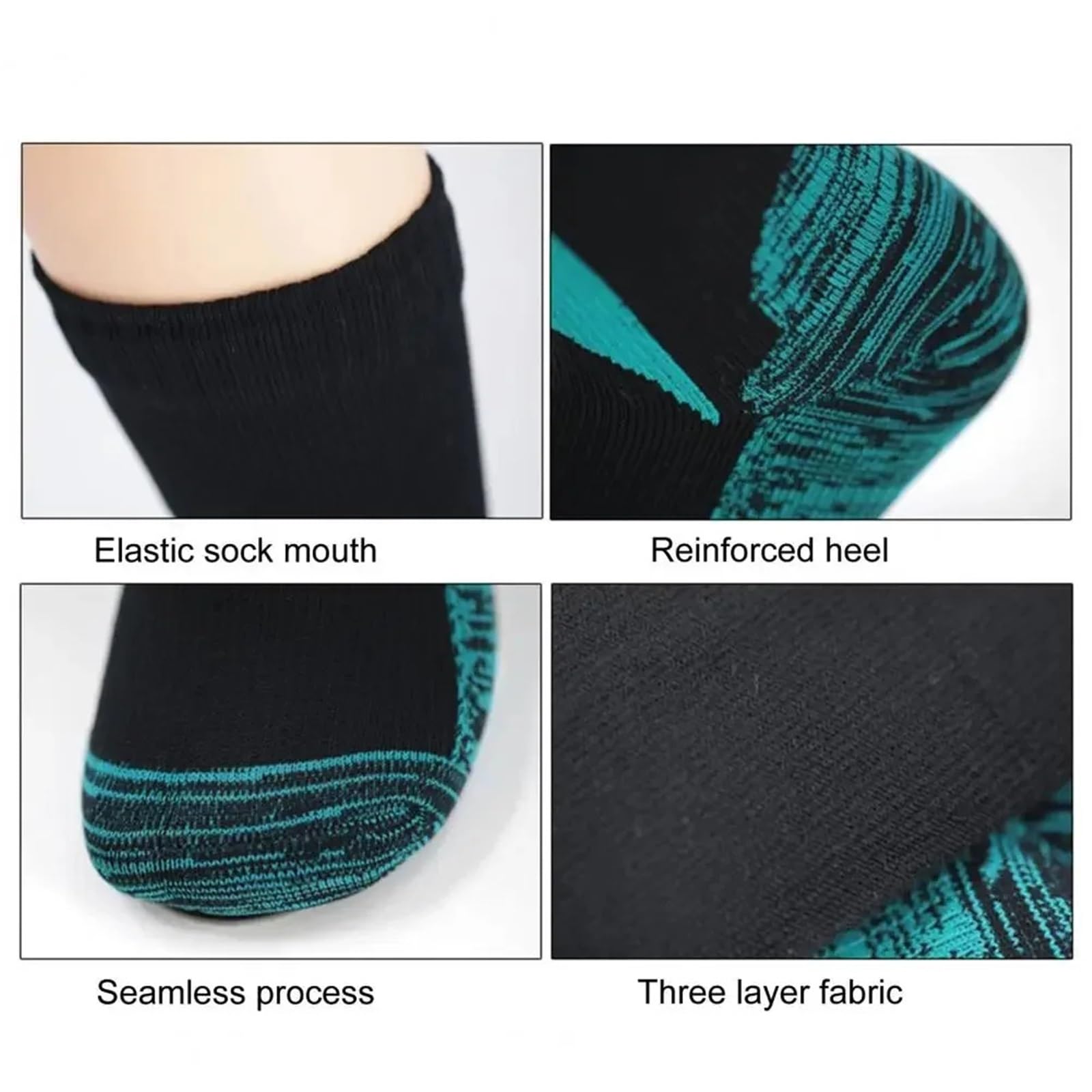 Wasserdichte Socken 1 Paar wasserdichte Socken, elastisch, atmungsaktiv, Mittelrohrsocken, Fußschutz, winddicht, for Wandern, Waten, Reiten, Skifahren FüR Wie Laufen