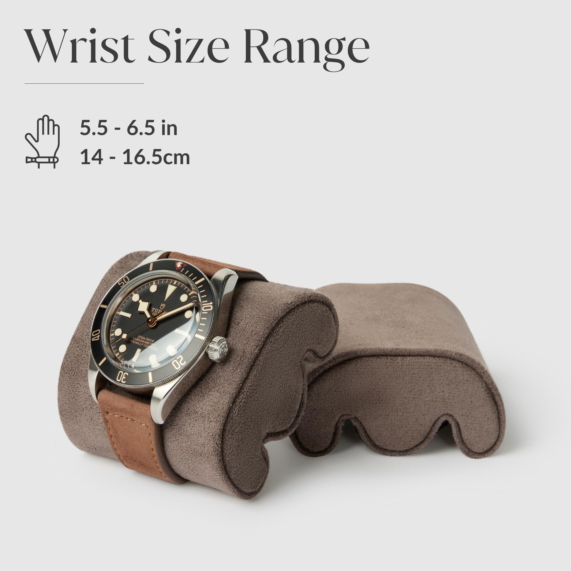 TAWBURY 3 Horloge reistas met opbergvak - bruin echt topnerf lederen horlogeband voor 3 horloges plus accessoires | met 'M' vormige kussens, metalen rits en robuuste structuur