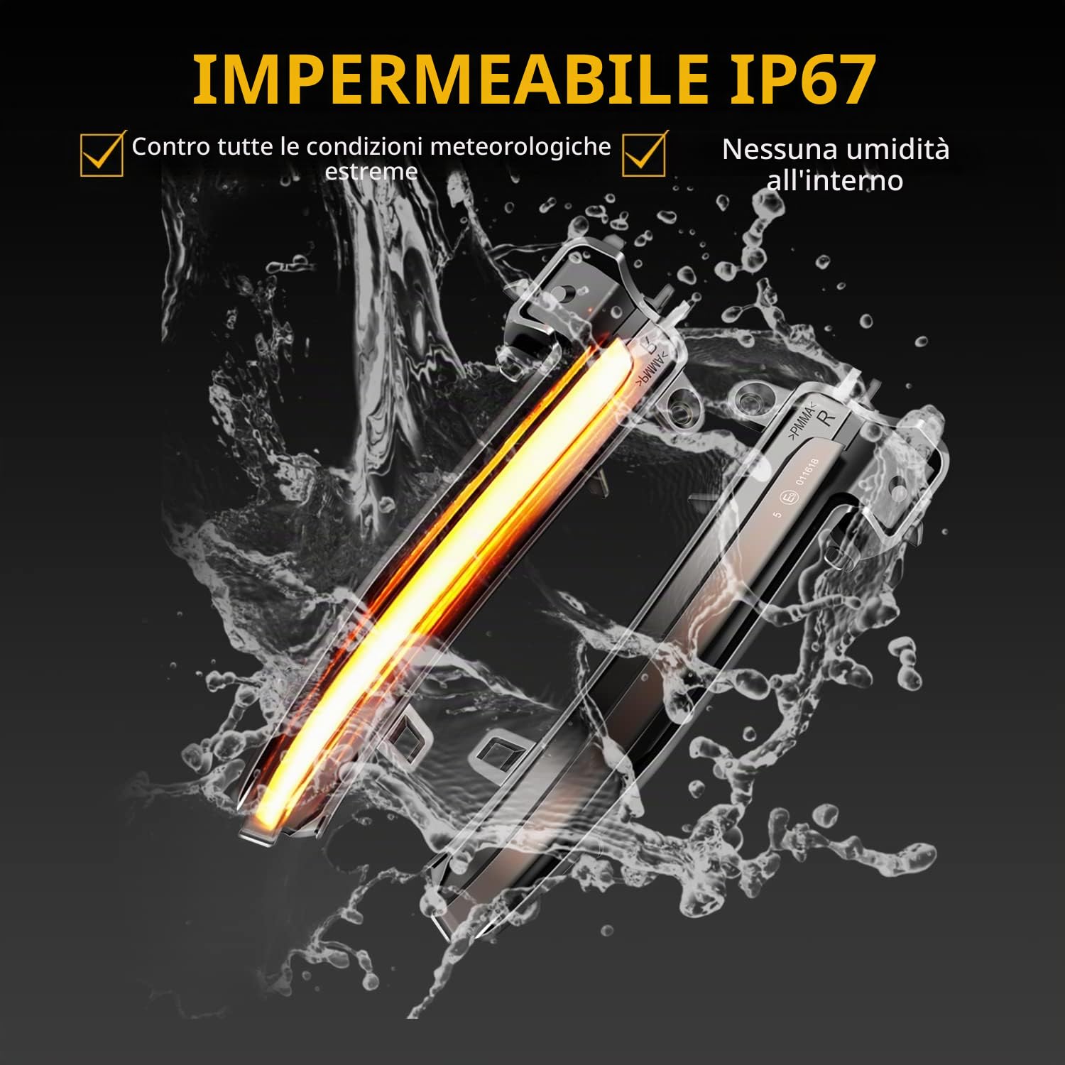 Indicatori di Direzione Per F20 F21 F22 F23 F30 F31 F32 F33 F36 X1 E84 i3 M2 F87 Indicatore Laterale Dinamico Indicatore di Direzione Luce Indicatore Sequenziale Dello Specchio Ambra, 2 Pezzi