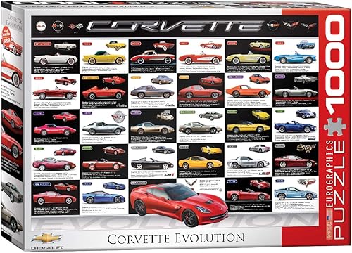EuroGraphics Corvette Evolution - Rompecabezas (1000 piezas), color azul
