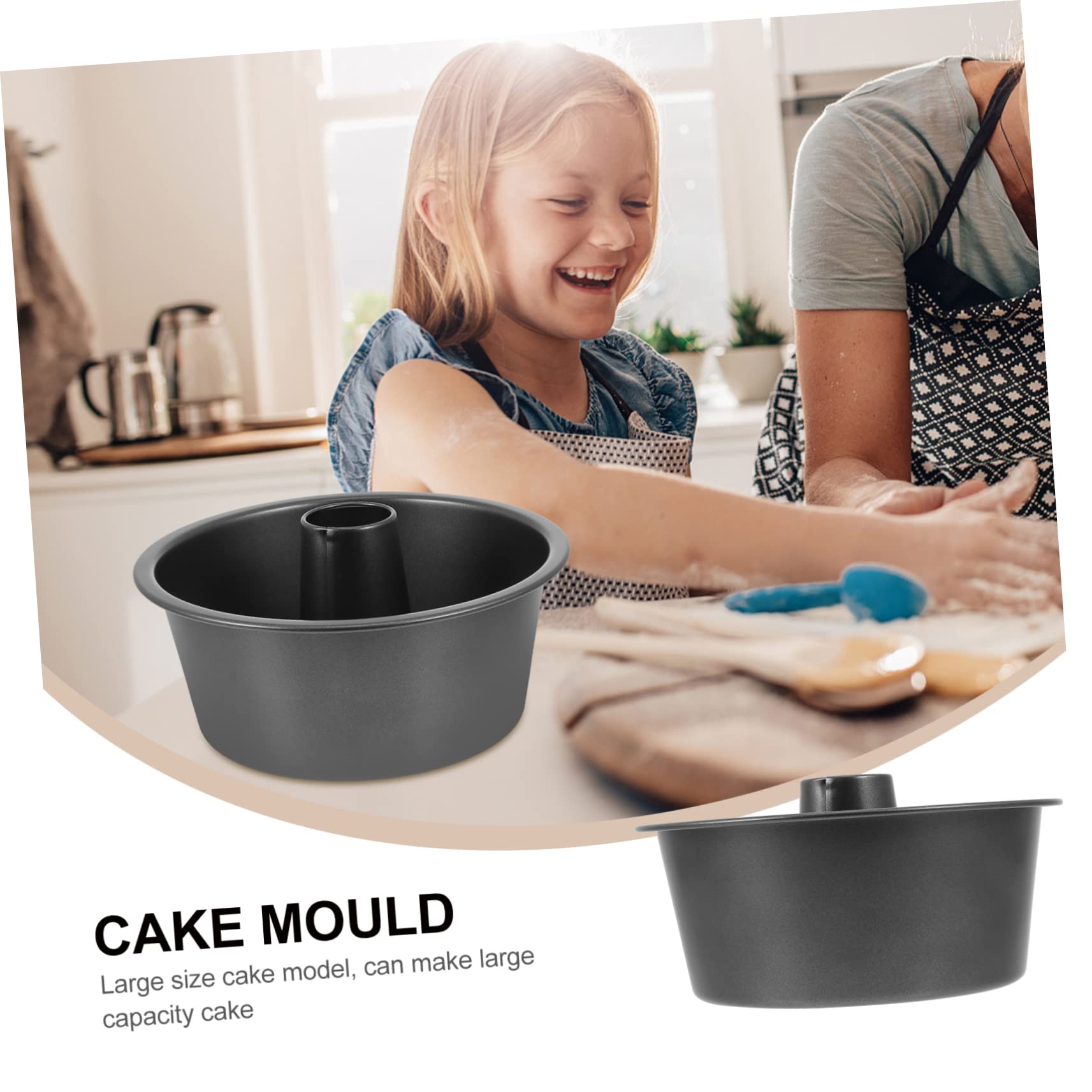 Ciieeo Moule à Gâteau Rond Antiadhésif Creux Ustensile de Pâtisserie pour Cupcakes et Desserts