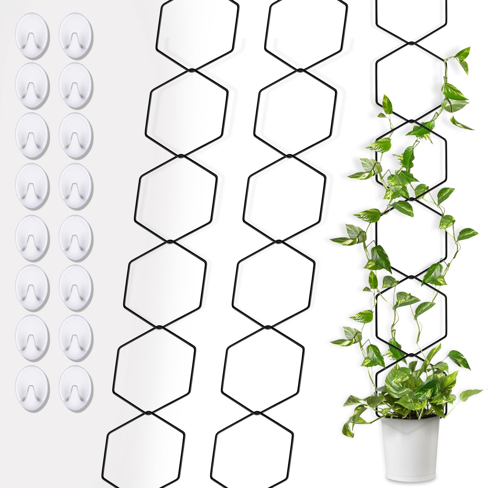KaiCarnteChain Trellis Climbing Plants Outdoor & Indoor-Garden Wall Trellis for Plants-DIY Trellis for Ivy, Petunias, Grapes, Windmill Jasmine and More (2 Pack)