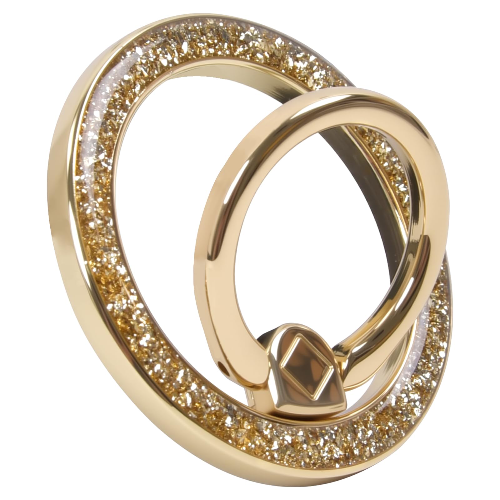 Magnetic Phone Ring for MagSafe Grip Super Magnet Gold Twinkle Design Ring Holder Stand magsafe pop Socket Mag