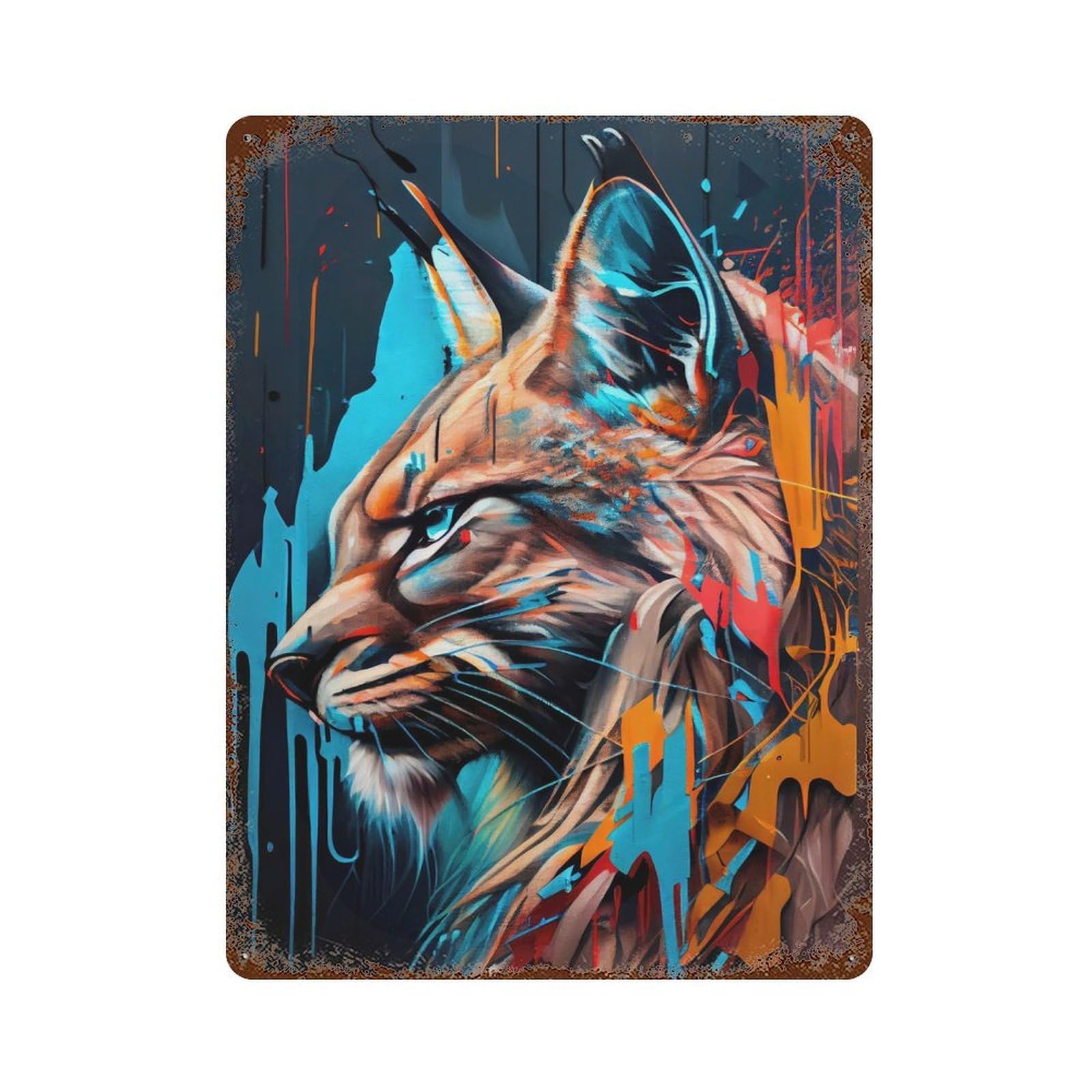 LYNX Panorama Set Left 1 Decorative Tin Sign 15.7"x11.8", for Bistro, Counter And Cafe Decor, Classic Wall Plaque