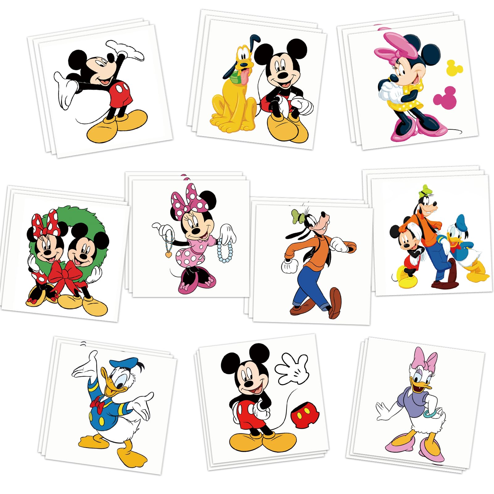 40 PCS Mouse Tattoo Sticker Party Favors, Removable Tattoo Stickers For Mouse Birthday Party Supplies Kids Boys And Girls Goody Bag Treat Bagfor Water Bottle Phone Skateboard Decoration
