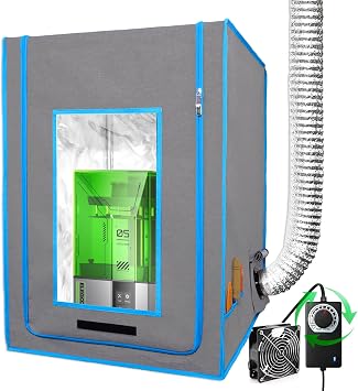 Resin 3D Printer Enclosure with Ventilation, 3D Printer Vented Enclosure Tent Cover Eliminate Odors Dustproof Isolate Noise Compatible with Creality Anycubic Elegoo Series LCD Resin UV 3D Printers
