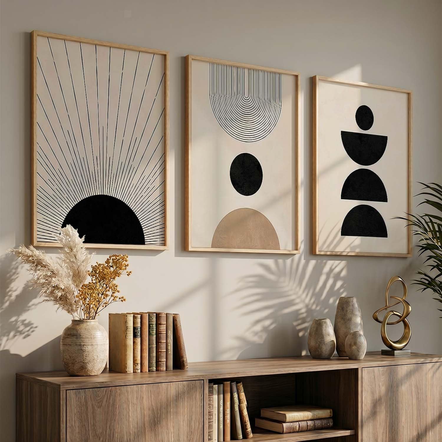 Bohemian Wall Art Set - Floral Prints with Frame -24 Bohemian Wall Art Set - Floral Prints with Frame -24