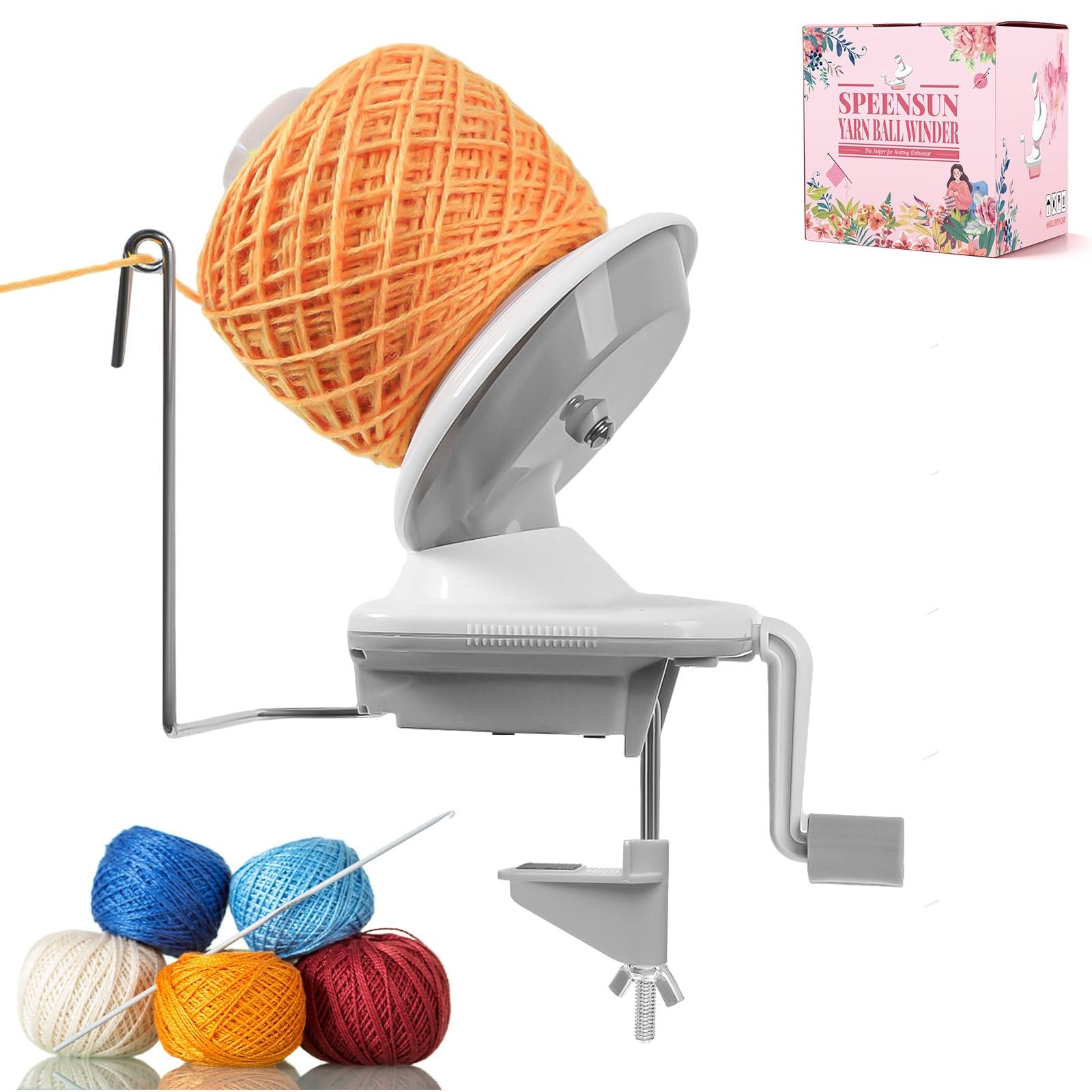 Yarn Winder, Yarn Ball Winder,4OZ Efficient and Effortless Yarn Winder for Crocheting, Easy to Install and Use Yarn Cake Winder, The Helper for Knitting Enthusiast-image-19
