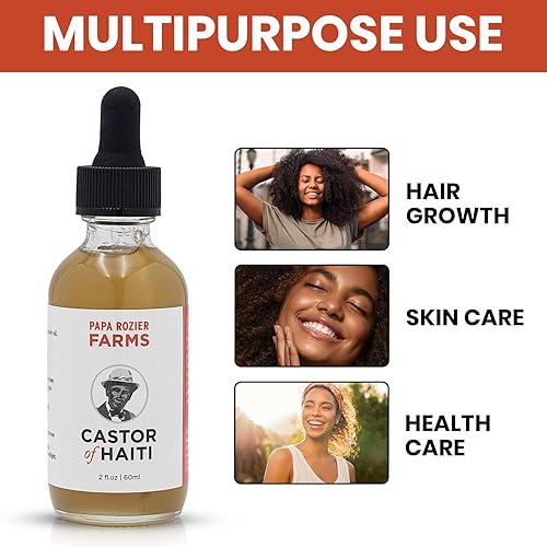 Miniatura 5 de Papa Rozier Farms Aceite de ricino de incienso de Haití  100% orgánico  Natural  Sin hexano  1 oz  Sin refinar  Aceite para el crecimiento del