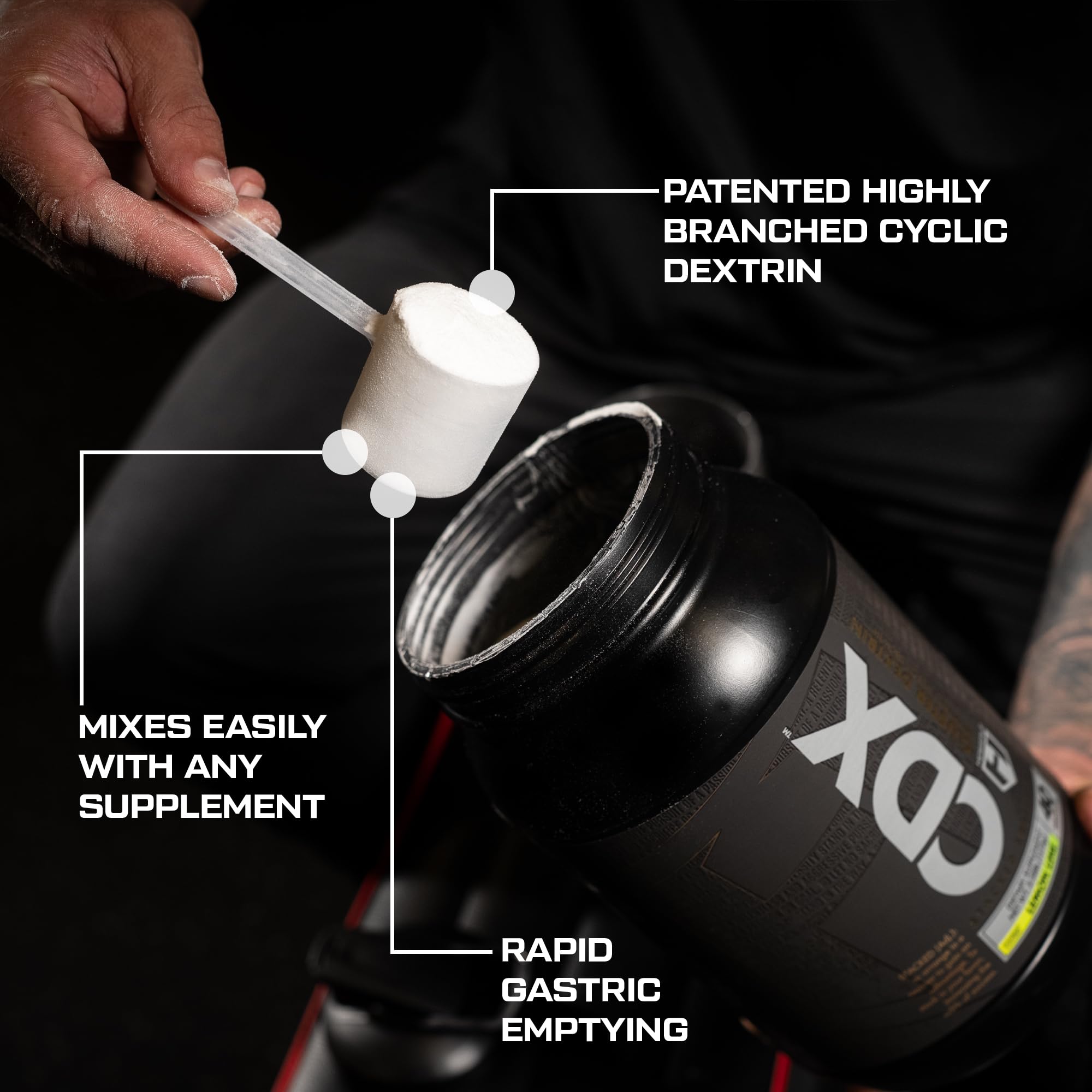 HOSSTILE CDX Cluster Dextrin Powder - Highly Branched Cyclic Dextrin HBCD Carb Powder, Carb Supplement for Intra Workout Carbs & Post Workout, Mixed Berry, 40 Servings — Amazon image 3