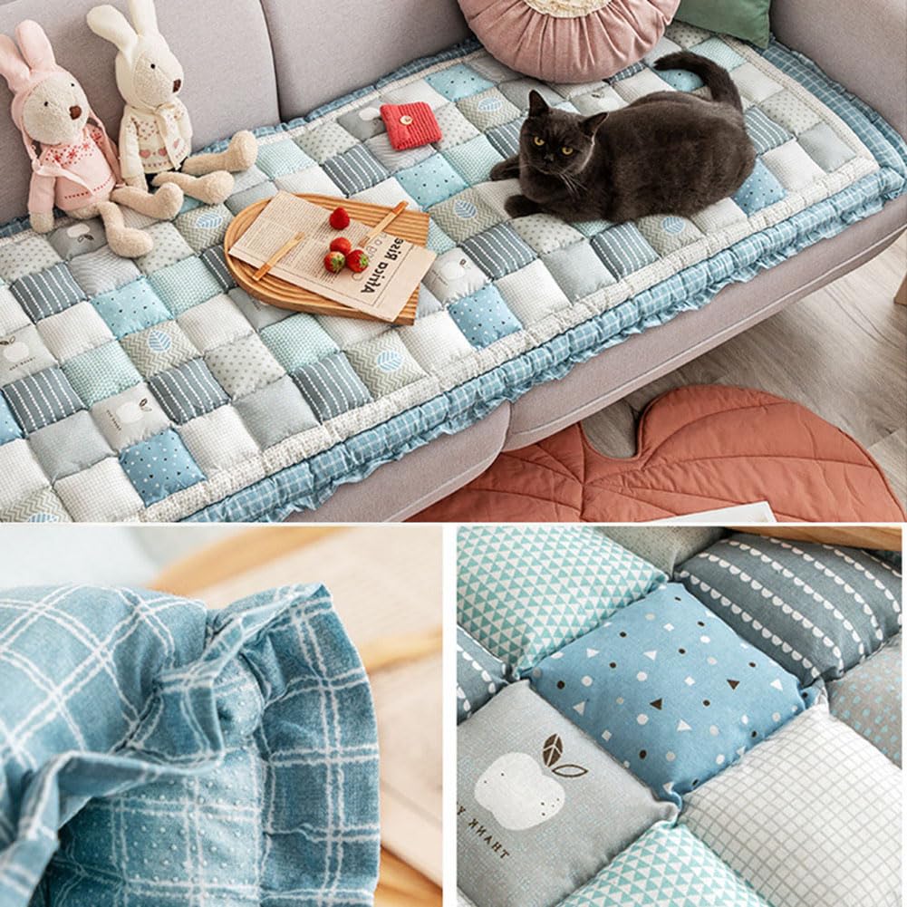 Funda Impermeable para Cama de Perro, Estera de Camping Reutilizable para niños/Mascotas/Perros/Gatos, Manta Bordada geométrica Lavable Rosa 90 * 160CM