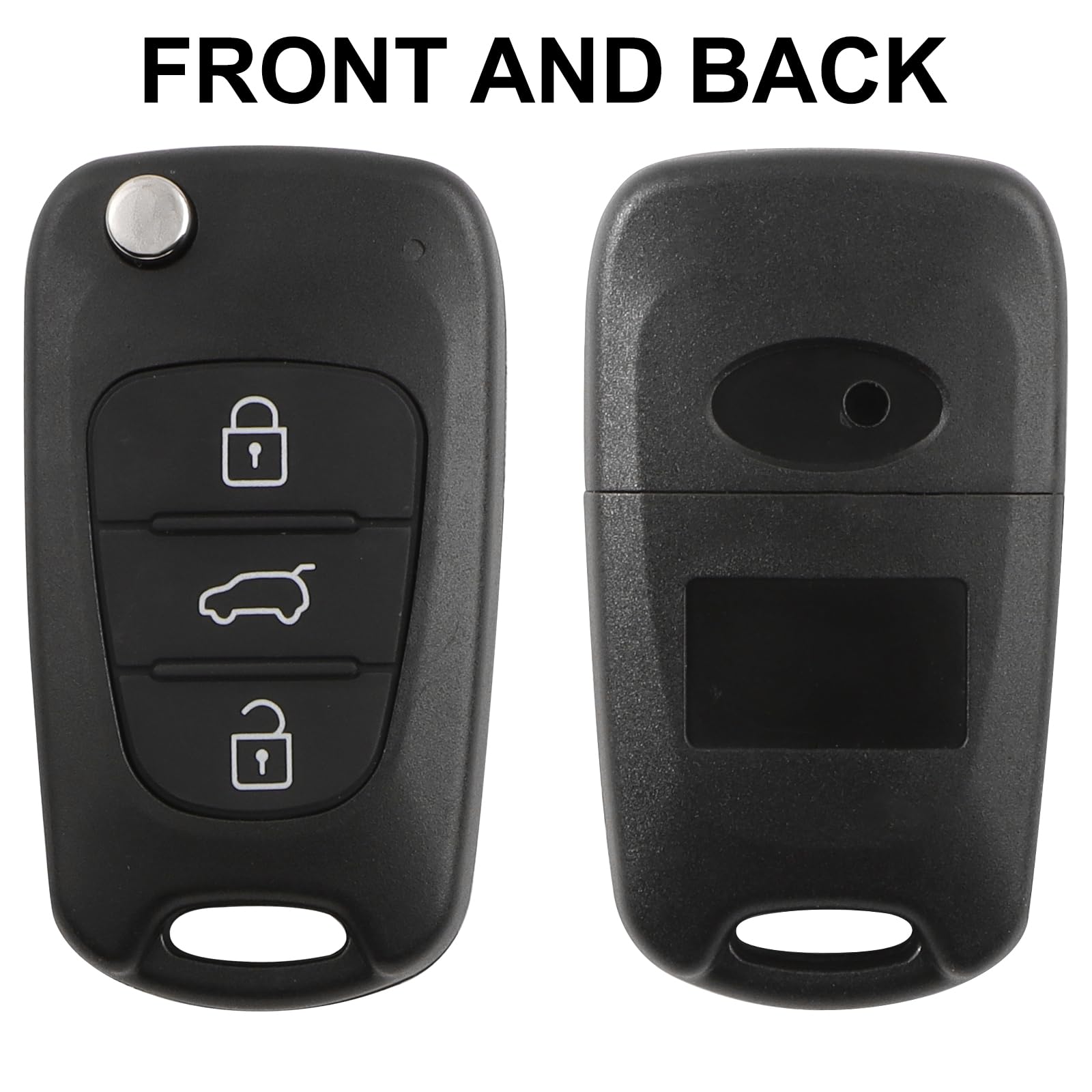 2 sztuki etui na kluczyki samochodowe z 3 przyciskami, zestaw przycisków kompatybilnych z Hyundai i10, i20, i30, ix20, ix35, Kia Sportage Ceed Soul Rio Picanto, pilot zdalnego sterowania, obudowa