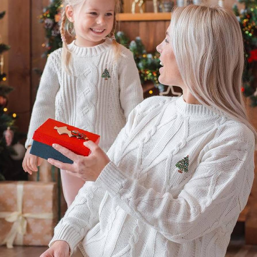 Amazon.co.jp: クリスマスブローチピンビンテージクリスマスツリーピン