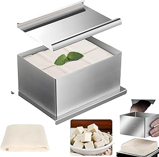 FeBohao Tofu Press Kit Stainless Steel Tofu Maker Paneer Press witn Cheese Cloth