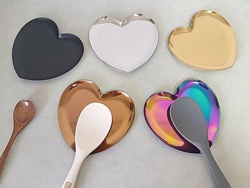 Miniatura 10 de Soporte para cuchara para la parte superior de la estufa, soporte para cuchara de acero inoxidable con gota de agua para encimera de cocina, soporte