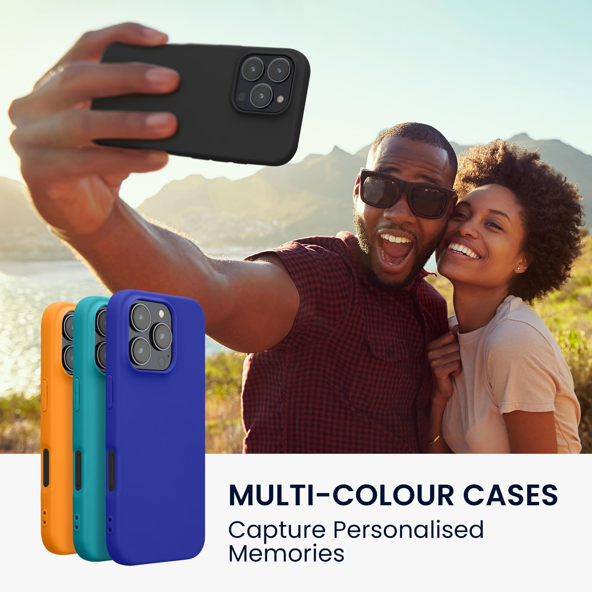 kwmobile Case for Apple iPhone 16 Pro Max Case - Soft Cover - Shockproof TPU Material - Wireless Charging - Black Matte - Image 3