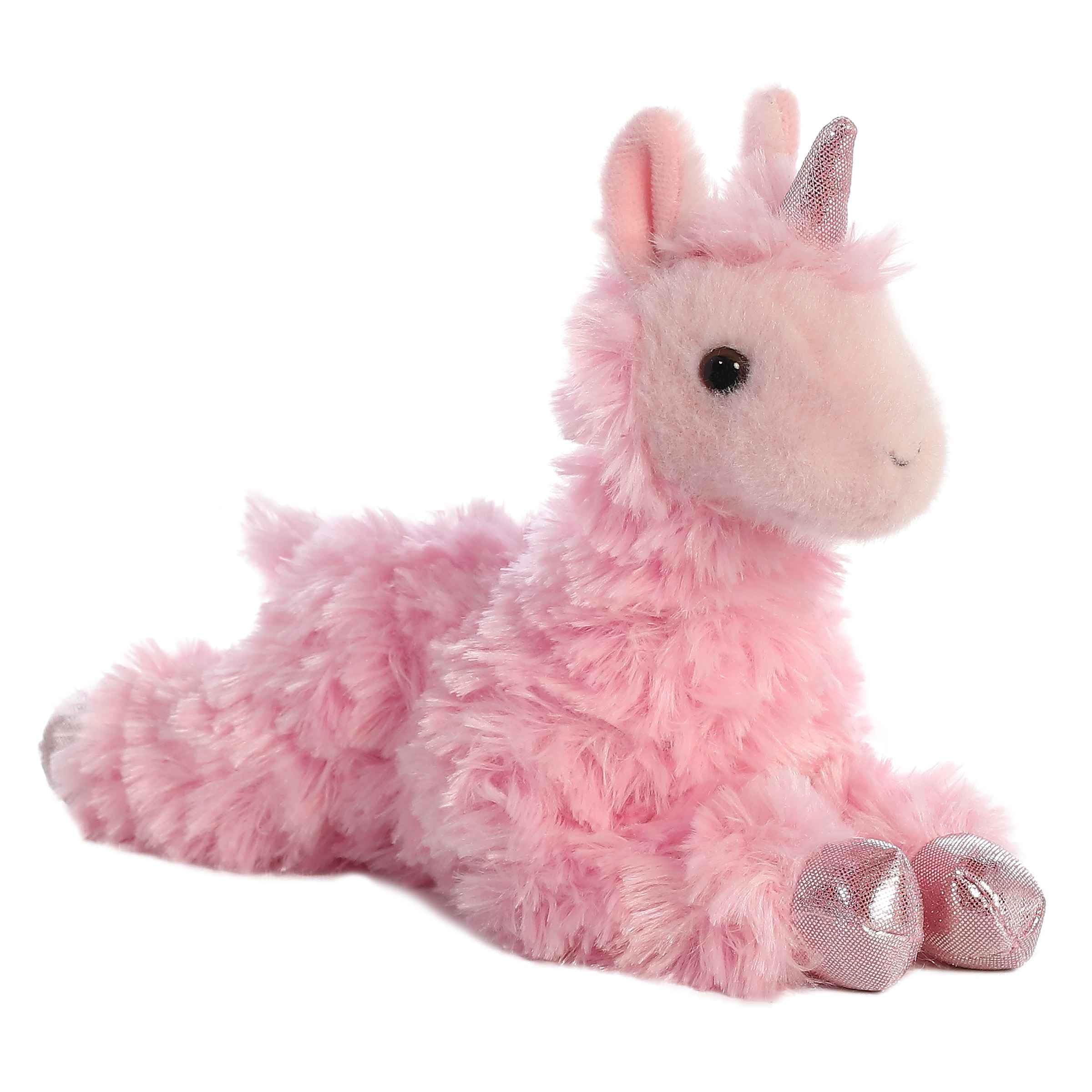 Aurora(r) Adorable Mini Flopsie(tm) Llamacorn(tm) Stuffed Animal - Playful Ease - Timeless Companions - Pink 8 Inches - Image 2