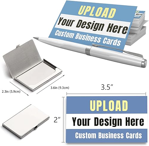 Miniatura 3 de Tarjetas de visita personalizadas con logotipo, papel revestido impreso de 2 lados para oficina, 3.5 x 2 pulgadas, tarjetas de visita Cutom