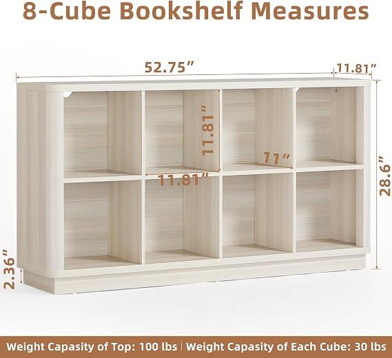 LELELINKY 8 Cube Storage Bookcase, 53