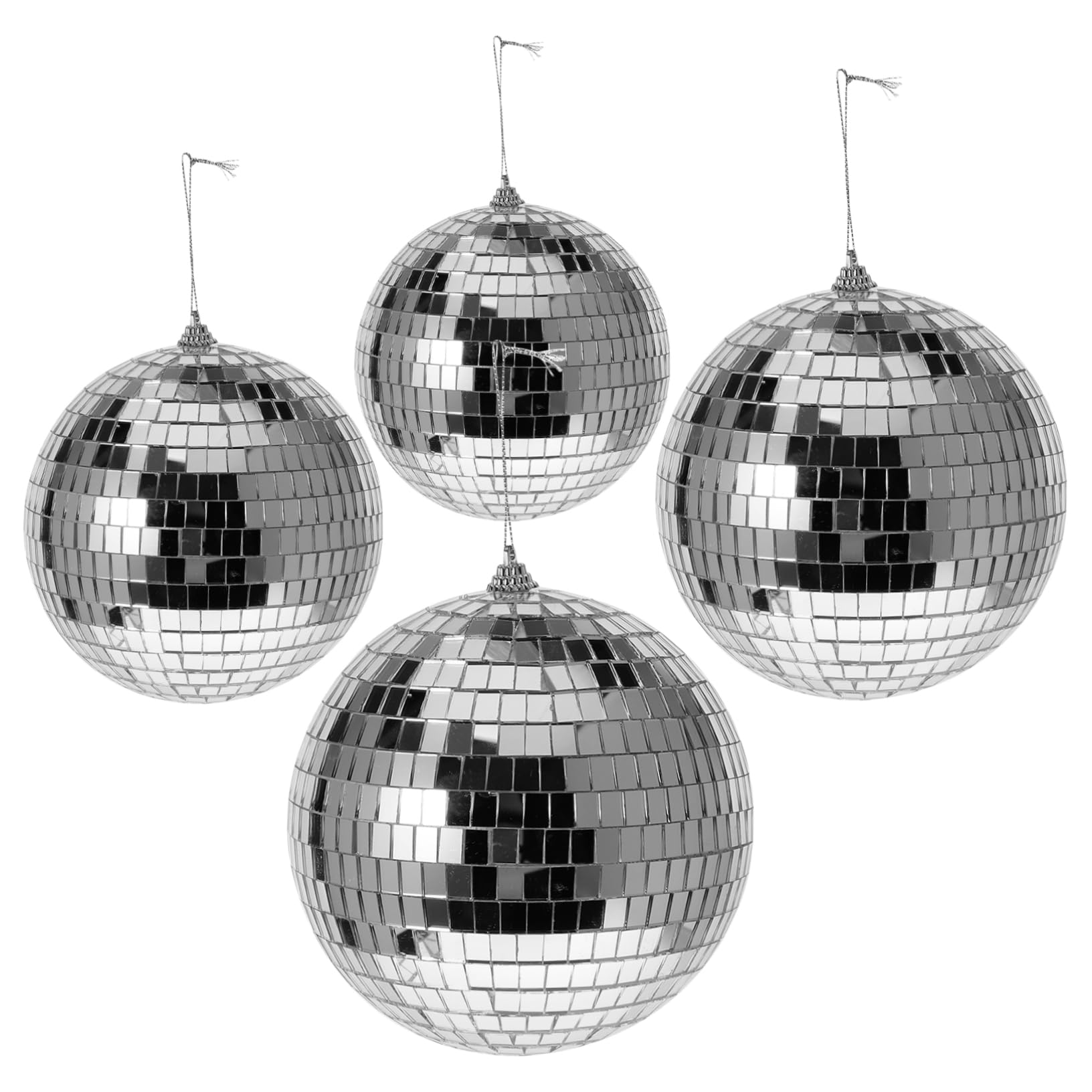 SUPVOX Mirror Disco Balls 4pcs Reflective Balls for Wedding Decor for Party Decorations