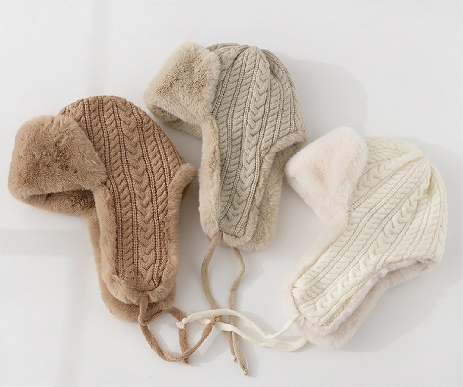 Mützen Winter Mützen Plüsch-Wintermütze, Warme Strickmütze, Niedliche Poilt-Mütze Mit Ohrenschützern Für Skaten Wintermütze (Color : K, Size : One Size)