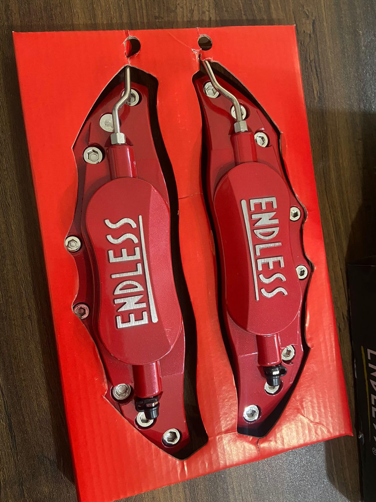 Caroxygen 2pcs Car Aluminum Endless Brake Caliper Protector Cover for Wheel Hub 14in-15in Small (25 Centimiter)