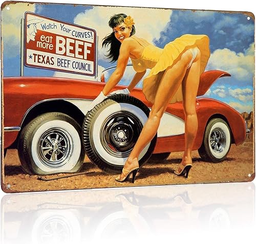 Letrero de metal de hojalata con pintura de hierro After Hours Scotch Pinup Girl Retro Vintage Bar Sign Vintage Letrero de lata Vintage 8 x 12