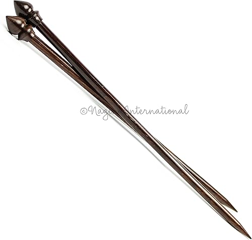 Honey Comb - Agujas de tejer de palisandro y arce de alta calidad, par de agujas de tejer finas hechas a mano, accesorios de hilo para manualidades